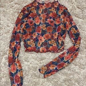 Floral Long Sleeve Women's Top